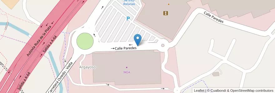 Mapa de ubicacion de IKEA en İspanya, Asturias, Asturias, Siero.
