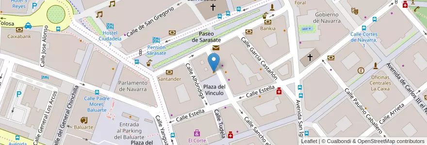 Mapa de ubicacion de Il Cafe di Roma en Espanha, Navarra, Navarra, Pamplona/Iruña.