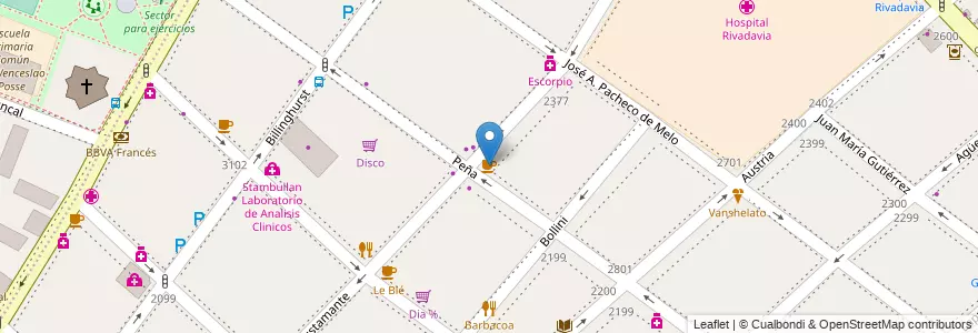 Mapa de ubicacion de Il Diverso, Recoleta en 阿根廷, Ciudad Autónoma De Buenos Aires, Comuna 2, 布宜诺斯艾利斯.