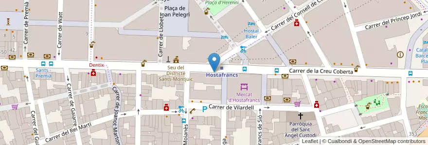Mapa de ubicacion de Il Fuoco en España, Catalunya, Barcelona, Barcelonès, Barcelona.