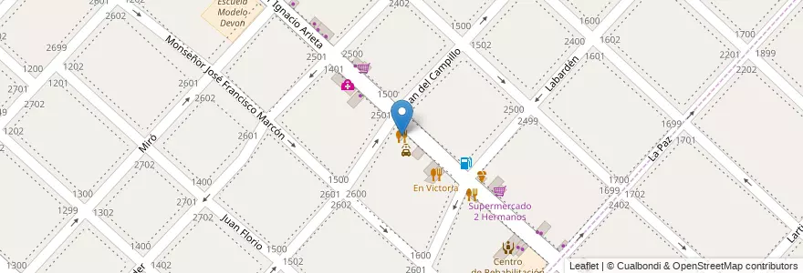 Mapa de ubicacion de Il Marchelo en アルゼンチン, ブエノスアイレス州, Partido De La Matanza, Villa Luzuriaga.
