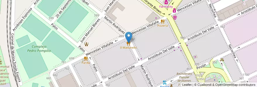 Mapa de ubicacion de Il Mattarello, Boca en Argentinien, Ciudad Autónoma De Buenos Aires, Comuna 4, Buenos Aires.