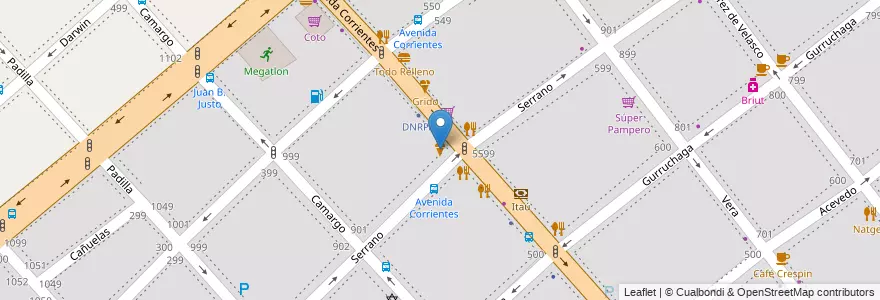 Mapa de ubicacion de Il vero amaretto, Villa Crespo en アルゼンチン, Ciudad Autónoma De Buenos Aires, ブエノスアイレス, Comuna 15.
