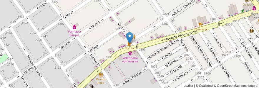 Mapa de ubicacion de Il Volo, Villa del Parque en Аргентина, Буэнос-Айрес, Буэнос-Айрес, Comuna 11.
