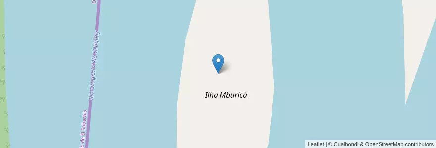 Mapa de ubicacion de Ilha Mburicá en Brasil, Região Sul, Rio Grande Do Sul, Departamento Guaraní, Região Geográfica Intermediária De Ijui, Municipio De El Soberbio.