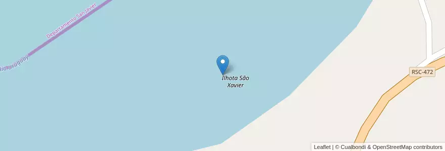 Mapa de ubicacion de Ilhota São Xavier en ブラジル, 南部地域, リオグランデ・ド・スル, Região Geográfica Intermediária De Ijui, Região Geográfica Imediata De Cerro Largo, Porto Xavier.