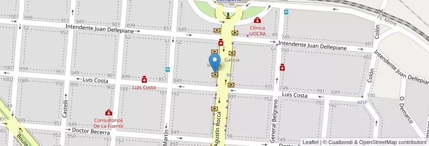 Mapa de ubicacion de ill cafetto en Arjantin, Buenos Aires, Partido De Campana.