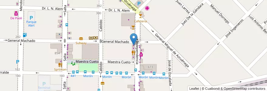Mapa de ubicacion de Ilusiones en الأرجنتين, بوينس آيرس, Partido De Morón, Morón.