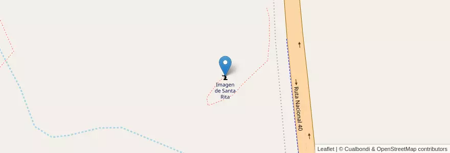 Mapa de ubicacion de Imagen de Santa Rita en 阿根廷, La Rioja, Departamento Chilecito.