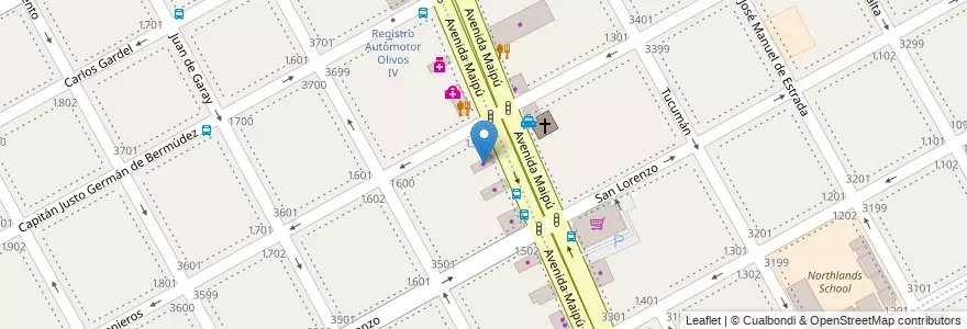 Mapa de ubicacion de Imagen Pinturerías en Arjantin, Buenos Aires, Partido De Vicente López, Vicente López.