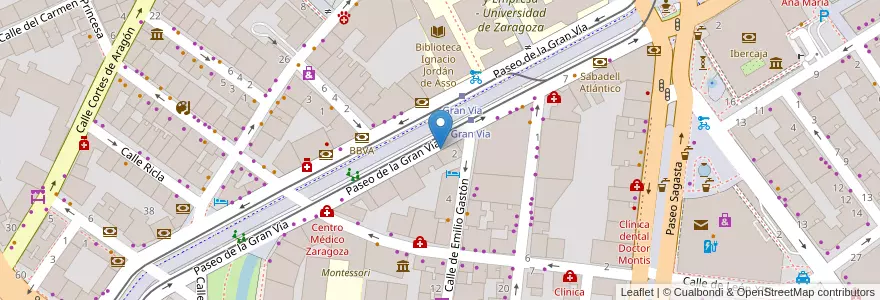 Mapa de ubicacion de Imagine English en スペイン, アラゴン州, サラゴサ, Zaragoza, サラゴサ.