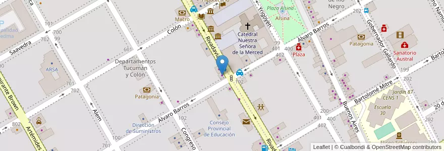 Mapa de ubicacion de Imagine en الأرجنتين, ريو نيغرو, Departamento Adolfo Alsina, Viedma, Viedma.