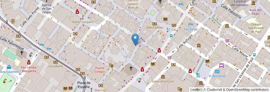 Mapa de ubicacion de Impact Hub Zaragoza en スペイン, アラゴン州, サラゴサ, Zaragoza, サラゴサ.
