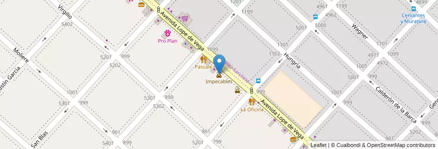 Mapa de ubicacion de Impecables, Villa Luro en 阿根廷, Ciudad Autónoma De Buenos Aires, 布宜诺斯艾利斯, Comuna 10.