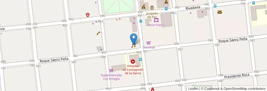 Mapa de ubicacion de Imperio Dance & Club en آرژانتین, Misiones, Departamento Concepción, Municipio De Concepción De La Sierra, Concepción De La Sierra.