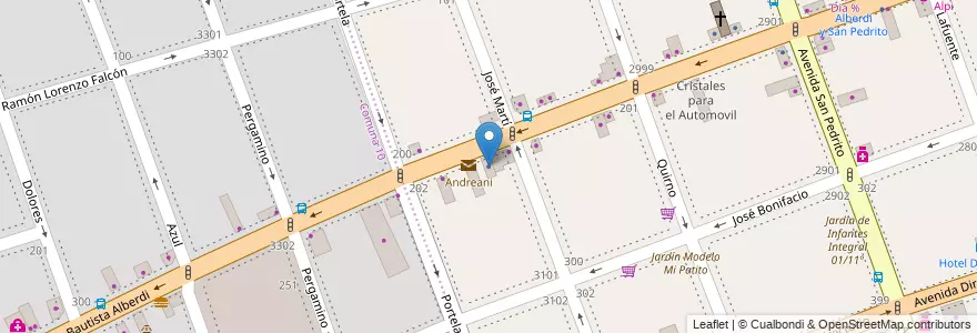 Mapa de ubicacion de Imprenta, Flores en アルゼンチン, Ciudad Autónoma De Buenos Aires, Comuna 7, ブエノスアイレス.