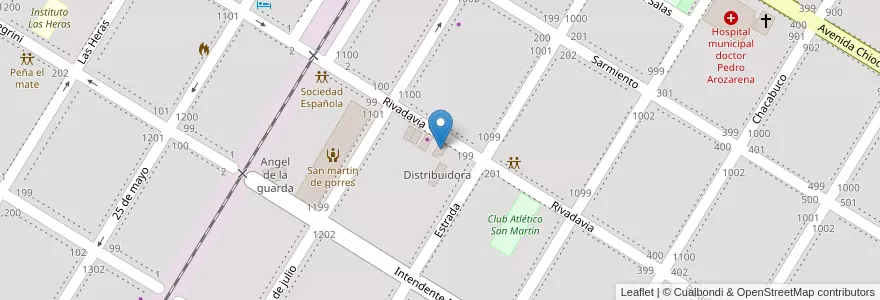 Mapa de ubicacion de imprenta LV laser en الأرجنتين, بوينس آيرس, Partido De General Las Heras, General Las Heras.