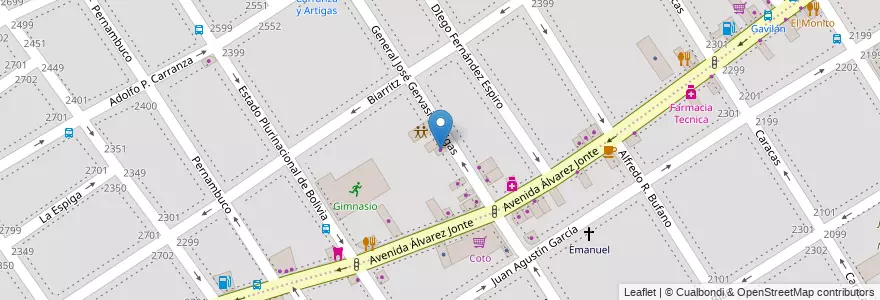 Mapa de ubicacion de Imprenta, Villa del Parque en Argentinien, Ciudad Autónoma De Buenos Aires, Buenos Aires, Comuna 11.