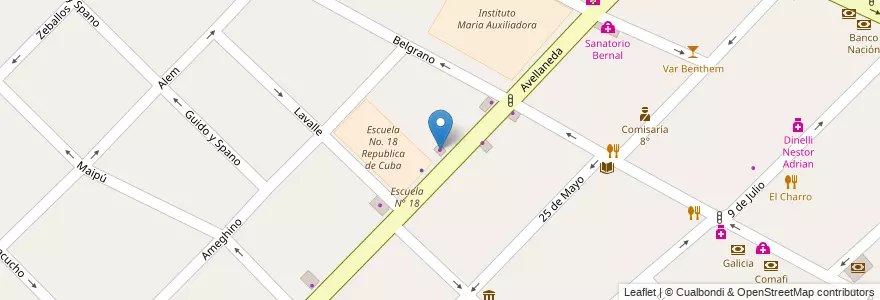 Mapa de ubicacion de Imprenta en Argentinië, Buenos Aires, Partido De Quilmes, Bernal.