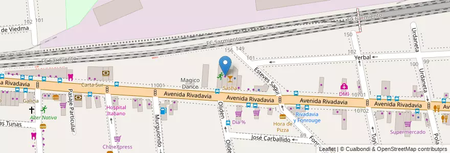 Mapa de ubicacion de Impulso Gas, Liniers en Аргентина, Буэнос-Айрес, Comuna 9, Буэнос-Айрес, Comuna 10.