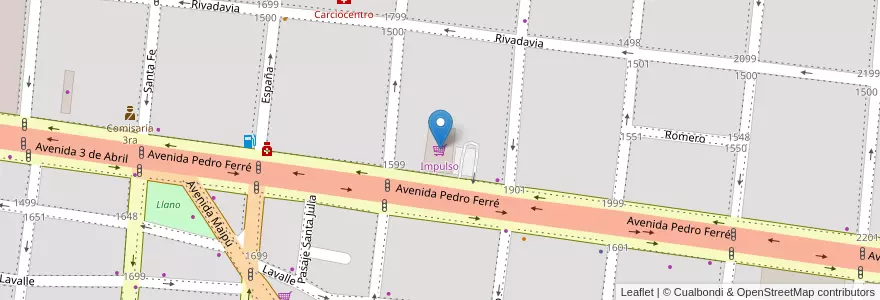 Mapa de ubicacion de Impulso en アルゼンチン, コリエンテス州, Departamento Capital, Corrientes, Corrientes.