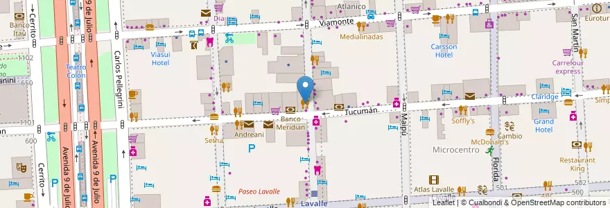 Mapa de ubicacion de In & Out Sushi, San Nicolas en Argentinië, Ciudad Autónoma De Buenos Aires, Comuna 1, Buenos Aires.
