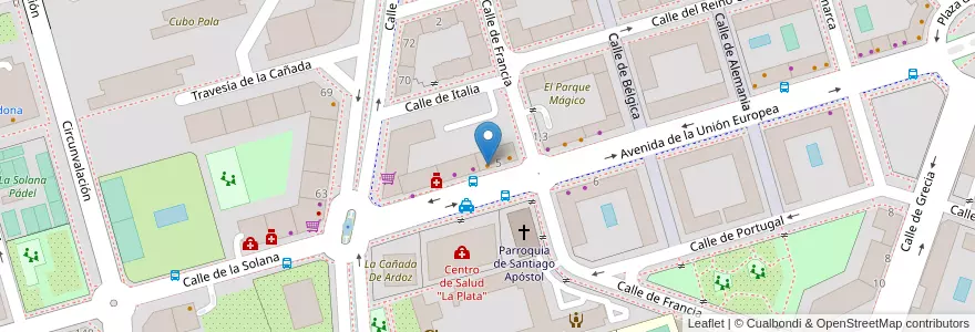 Mapa de ubicacion de Indalo Tapas en Испания, Мадрид, Мадрид, Área Metropolitana De Madrid Y Corredor Del Henares, Torrejón De Ardoz.