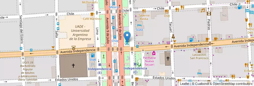 Mapa de ubicacion de Independencia, Montserrat en آرژانتین, Ciudad Autónoma De Buenos Aires, Comuna 1, Buenos Aires.