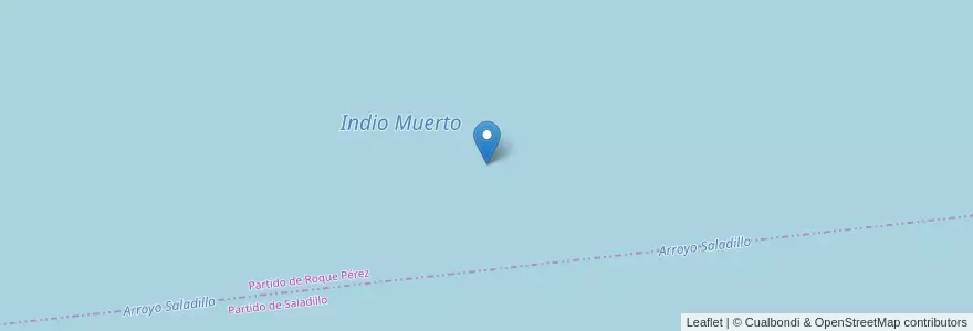 Mapa de ubicacion de Indio Muerto en Arjantin, Buenos Aires, Partido De Roque Pérez.