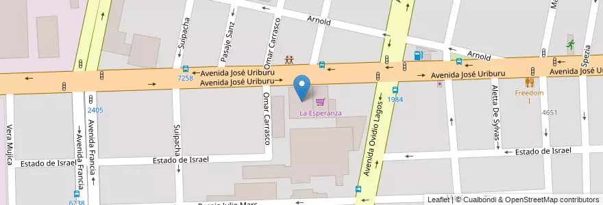 Mapa de ubicacion de individuales en アルゼンチン, サンタフェ州, Departamento Rosario, Municipio De Rosario, ロサリオ.
