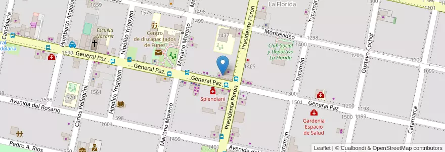 Mapa de ubicacion de Indurrit en Arjantin, Santa Fe, Departamento Rosario, Municipio De Funes, Funes.