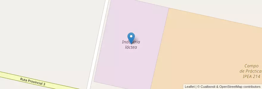 Mapa de ubicacion de Industria láctea en آرژانتین, Córdoba, Departamento Unión, Pedanía Litín.