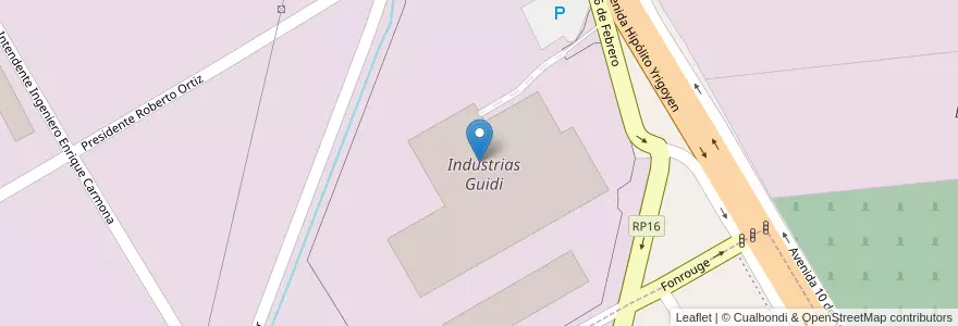 Mapa de ubicacion de Industrias Guidi en 阿根廷, 布宜诺斯艾利斯省, Partido De Almirante Brown, Burzaco.