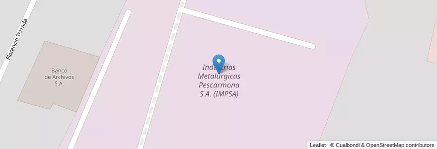 Mapa de ubicacion de Industrias Metalúrgicas Pescarmona S.A. (IMPSA) en アルゼンチン, チリ, メンドーサ州, Departamento Godoy Cruz, Godoy Cruz, Distrito San Francisco Del Monte.