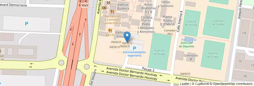 Mapa de ubicacion de INENCO en Argentina, Salta, Capital, Municipio De Salta, Salta.