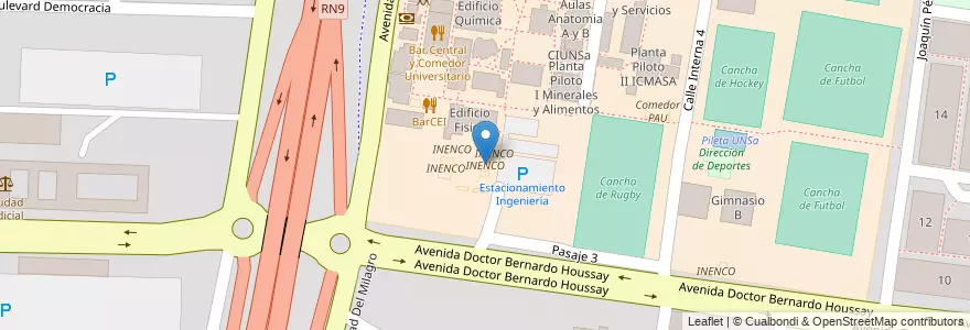 Mapa de ubicacion de INENCO en Аргентина, Сальта, Capital, Municipio De Salta, Salta.