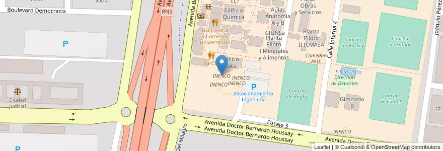 Mapa de ubicacion de INENCO en الأرجنتين, Salta, Capital, Municipio De Salta, Salta.