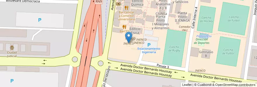 Mapa de ubicacion de INENCO en آرژانتین, Salta, Capital, Municipio De Salta, Salta.