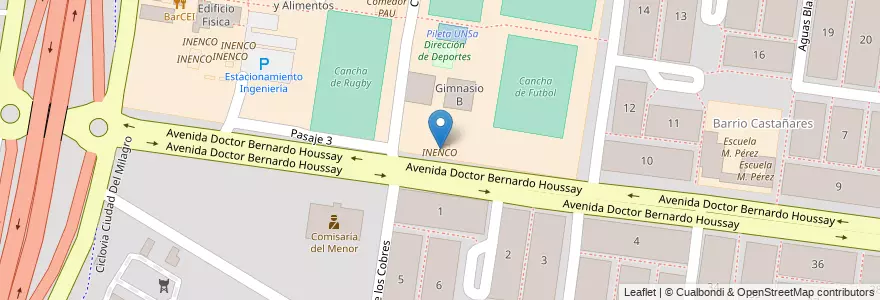 Mapa de ubicacion de INENCO en Arjantin, Salta, Capital, Municipio De Salta, Salta.