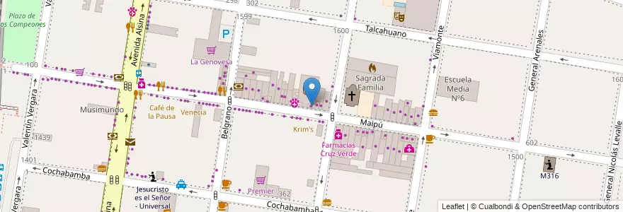Mapa de ubicacion de Inés Ciley en 아르헨티나, 부에노스아이레스주, Partido De Lomas De Zamora, Banfield.