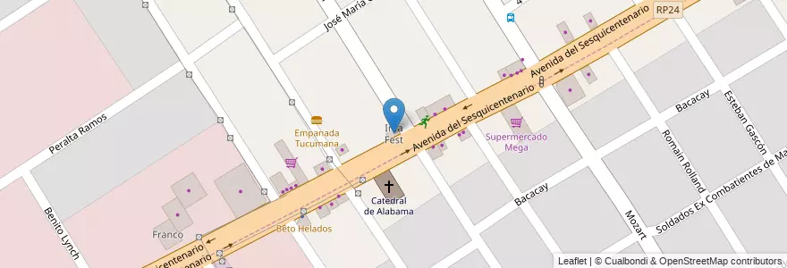 Mapa de ubicacion de Infa Fest en 阿根廷, 布宜诺斯艾利斯省, Partido De Malvinas Argentinas, Los Polvorines.