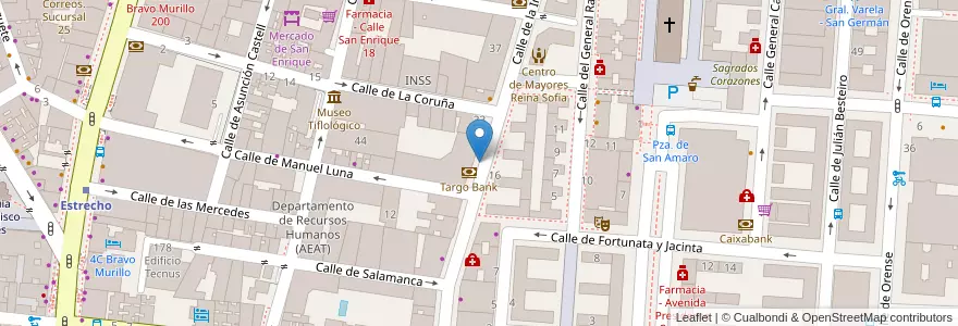 Mapa de ubicacion de INFANTA MERCEDES, CALLE, DE LA,Fte 18 en Spanje, Comunidad De Madrid, Comunidad De Madrid, Área Metropolitana De Madrid Y Corredor Del Henares, Madrid.