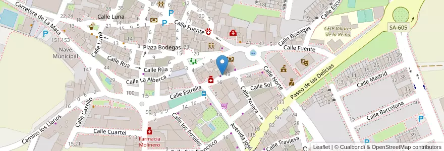 Mapa de ubicacion de INFIL Instituto de Formación e Investigación Lingüística en Spain, Castile And León, Salamanca, La Armuña, Villares De La Reina.