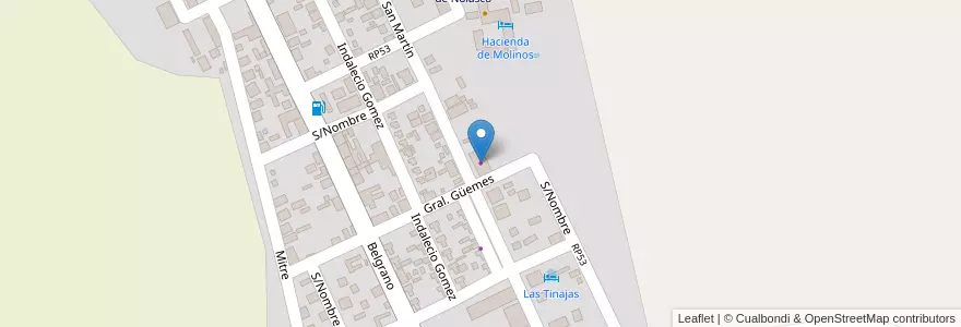 Mapa de ubicacion de Inflame la Goma en Argentinië, Salta, Molinos, Municipio De Molinos.