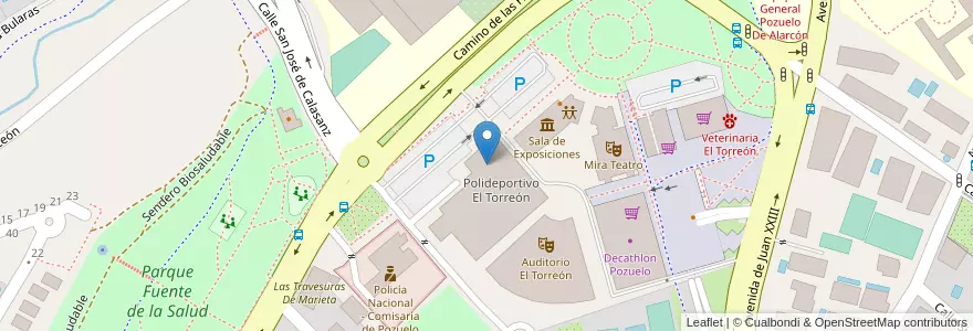 Mapa de ubicacion de Información en Испания, Мадрид, Мадрид, Área Metropolitana De Madrid Y Corredor Del Henares, Pozuelo De Alarcón.