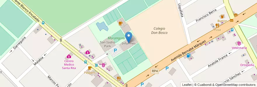 Mapa de ubicacion de Informes en الأرجنتين, بوينس آيرس, Partido De San Isidro.