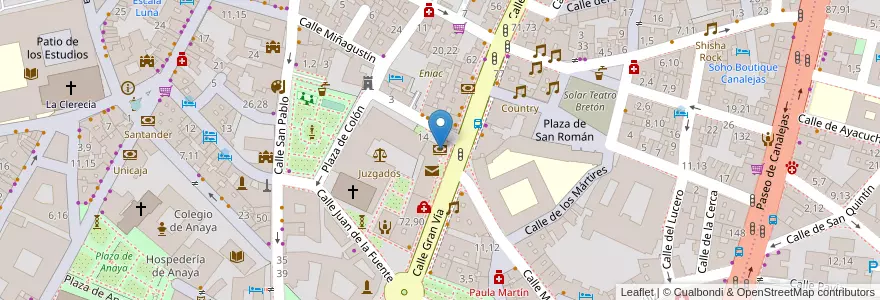 Mapa de ubicacion de ING en 西班牙, Castilla Y León, Salamanca, Campo De Salamanca, Salamanca.