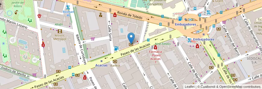 Mapa de ubicacion de ING Direct en اسپانیا, بخش خودمختار مادرید, بخش خودمختار مادرید, Área Metropolitana De Madrid Y Corredor Del Henares, مادرید.