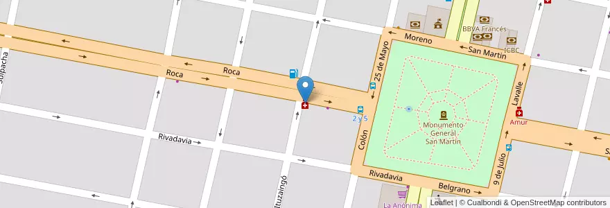 Mapa de ubicacion de Ingaramo en الأرجنتين, سانتا في, Departamento Castellanos, Municipio De Rafaela.