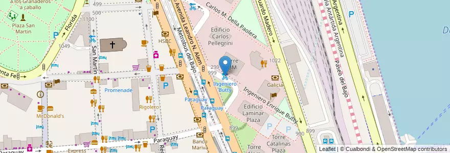 Mapa de ubicacion de Ingeniero Butty, Retiro en アルゼンチン, Ciudad Autónoma De Buenos Aires, Comuna 1, ブエノスアイレス.